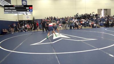 160 lbs Cons. Round 2 - Addison Canja, Unattached vs Emily Rimkus, Southwestern Oregon Community College