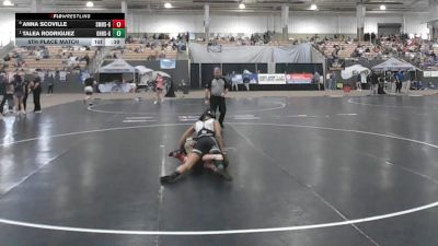 Girls 120 lbs 5th Place Match - Talea Rodriguez, Green Hill High School Girls vs Anna Scoville, Stone Memorial High School Girls