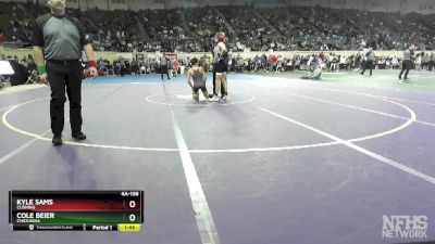 4A-138 lbs Champ. Round 1 - Cole Beier, Chickasha vs Kyle Sams, Cushing