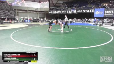 3A 215 lbs Quarterfinal - Makhi Miller, Evergreen (Vancouver) vs Brendan Hughes, Mt. Spokane