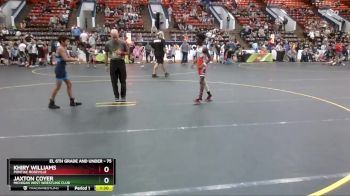 75 lbs Champ. Round 1 - Khiry Williams, Pontiac Roseville vs Jaxton Coyer, Michigan West Wrestling Club