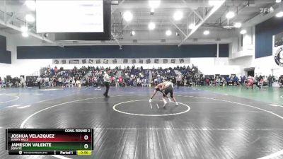 120 lbs Cons. Round 2 - Joshua Velazquez, Sunny Hills vs Jameson Valente, Servite