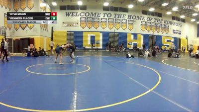 113 Gold 2nd Place Match - Kyle Manzi, Wakulla Hs vs Kenneth Placer, Southwest Miami