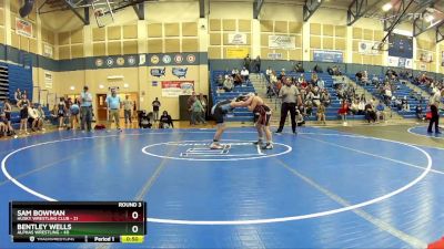 130 lbs Round 3 (8 Team) - Bentley Wells, Alphas Wrestling vs Sam Bowman, Husky Wrestling Club