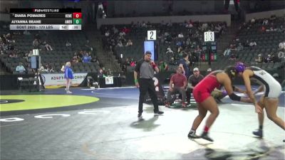 170 lbs 7th Place - Diara Pomares, Hemet (SS) vs Aiyanna Beane, American Canyon (NC)