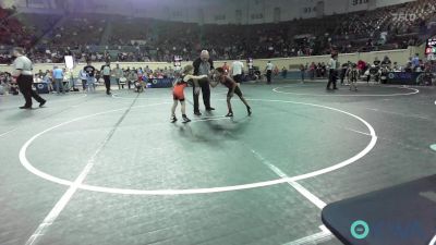 55 lbs Consi Of 8 #1 - Labrayon Nichols, Tulsa North Mabee Stampede vs Gage Peters, Roland Youth League Wrestling