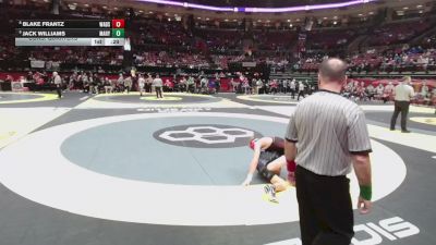 132 lbs Cons. Quarters - Blake Frantz, Wadsworth vs Jack Williams, Marysville