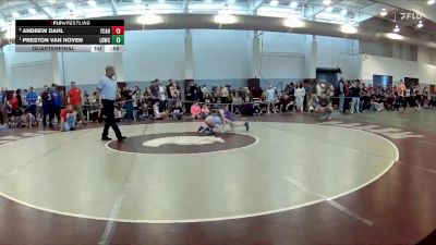 88 lbs Quarterfinal - Preston Van Hoven, Legacy Dragons Wrestling Club vs Andrew Dahl, Williamsburg Wrestling Club