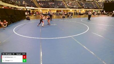 7th - 8th grade - 78 Quarters - Parker Schleisman, Viking Wrestling Club (IA) vs Landon Zinser, Moyer Elite Wrestling