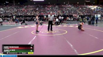 114 lbs Champ. Round 1 - Avery Rosecrans, Lakeview vs Isabella Rice, Post Falls