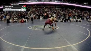 4A 132 lbs Semifinal - Liam Hickey, Cardinal Gibbons vs Kaleb Martin, South Caldwell High School