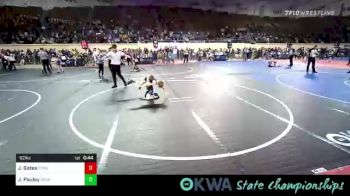 52 lbs Consi Of 8 #2 - Jax Gates, Ponca City Wildcat Wrestling vs Jaxx Pauley, Perkins