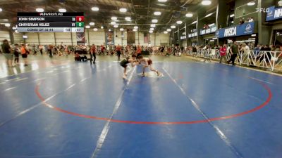 100 lbs Consi Of 32 #1 - John Simpson, TN vs Chrystian Velez, NY