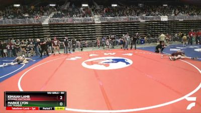 80 lbs Semifinal - Kimaiah Lamb, Wyoming Unattached vs Markie Lyon, CWC Thunder