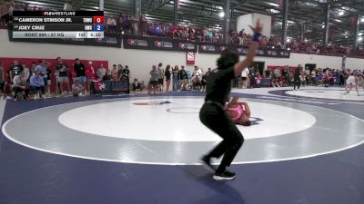 57 kg Champ. Rd Of 32 - Cameron Stinson Jr., Tar Heel Wrestling Club vs Joey Cruz, Hawkeye Wrestling Club
