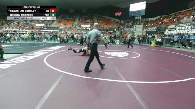 132 lbs Semifinal - Bryson Rockers, Paola HS vs Sebastian Bentley, Rose Hill HS