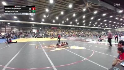 120 lbs Champ. Round 1 - Beckett Glynn, Ellendale-Edgeley-Kulm vs Harvey Thompson, Cobbler Kids Wrestling