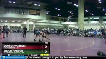 182 lbs Semis & Wb (16 Team) - Sawyer Vanrider, Golden Bears vs Broch Mansor, Oak Harbor Rockets