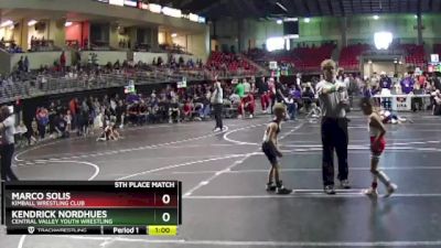 56 lbs 5th Place Match - Kendrick Nordhues, Central Valley Youth Wrestling vs Marco Solis, Kimball Wrestling Club