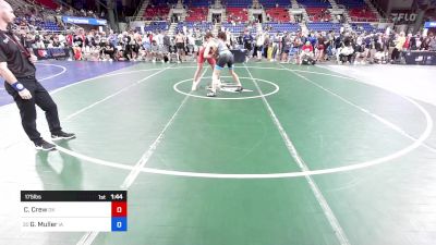 175 lbs Rnd Of 64 - Camden Crew, OK vs Gavin Muller, IA