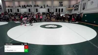 215 lbs Semifinal - John Gill, Catholic Memorial vs Elijah Prophete, Taunton