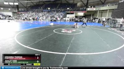 87 lbs Quarterfinal - Ashley Ihde, Hoquiam Jr. Grizzly Wrestling Club vs Johanna Thomas, Clark County Youth Wrestling