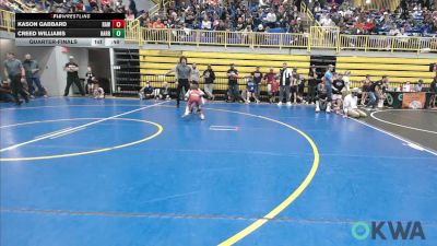 61 lbs Quarterfinal - Kason Gabbard, Raw Wrestling Club vs Creed Williams, Harrah