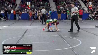 70 lbs Cons. Round 3 - Billeigh Lampe, St. Francis vs Monroe Halsey, Frontenac