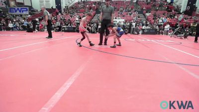 55 lbs Consi Of 4 - Oaklee Stone, Piedmont vs Callen Hardin, Team Guthrie Wrestling