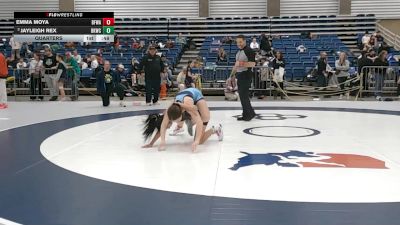 100 lbs Quarters - Jayleigh Rex, Bad Karma Wrestling Club vs Emma Moya, Black Flag Wrestling Academy Inc