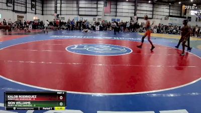 106 lbs Round 1 (4 Team) - Kalob Rodriguez, WRESTLING WAREHOUSE vs Sion Williams, HEAVY HITTING HAMMERS