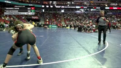 3A-113 lbs Cons. Round 3 - Maxwell Davis, North Scott vs Ike Heysinger, Dubuque Hempstead