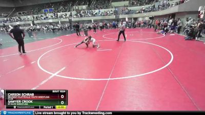 85 lbs Champ. Round 2 - Carson Schrab, Belmont-Platteville Youth Wrestling Club vs Sawyer Crook, RT Elite Wrestling