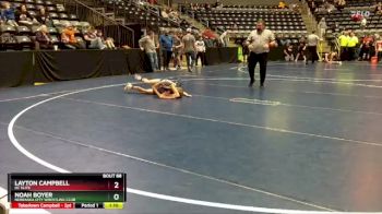 90 lbs Champ. Round 2 - Noah Boyer, Nebraska City Wrestling Club vs Layton Campbell, DC Elite