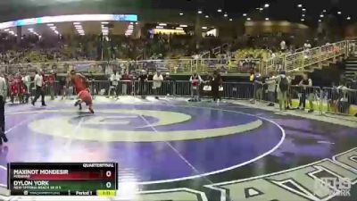 2A 220 lbs Quarterfinal - Dylon York, New Smyrna Beach Sr H S vs Maxinot Mondesir, Miramar