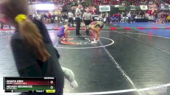 G - 132 lbs Semifinal - Amaiya Kirn, Sidney / Fairview Girls vs Nevaeh Grunhuvd, Butte Girls