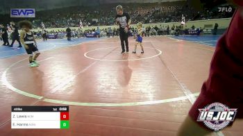 40 lbs Consi Of 8 #1 - Ethan Harms, Noble Takedown Club vs Zayden Lewis, Team Nomad