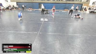 90 lbs Quarterfinal - Bennett Matiska, Lakeside (Nine Mile) vs Packy Grier, Riverside