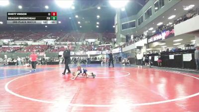 43 lbs 3rd Place Match - Deagan Broncheau, Palouse Elite Wrestling vs Rhett Vinson, Falls Academy