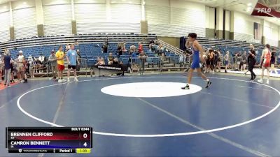 132 lbs Cons. Round 4 - Brennen Clifford, KY vs Camron Bennett, IA