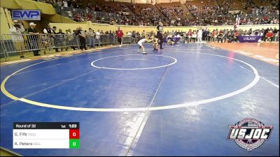 55 lbs Round Of 32 - Gray Fife, Tecumseh Youth Wrestling vs Kaysen Peters, Collinsville Cardinal Youth Wrestling