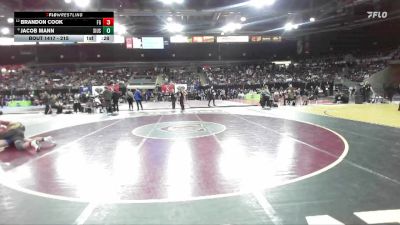 215 lbs Cons. Round 6 - Jacob Mann, Siuslaw vs Brandon Cook, Forest Grove