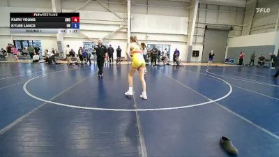 105 lbs Round 1 - Faith Young, Champions Wrestling Club vs Kylee Lance, Uintah Wrestling