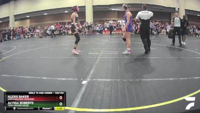 120/130 Round 1 - Alexis Baker, Northwestern Warriors vs Alyssa Roberts, Team Hammer House