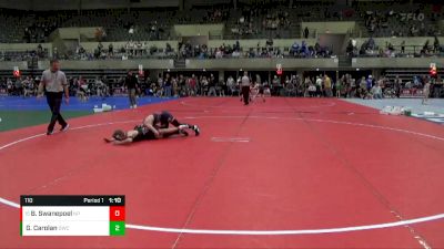 110 lbs Cons. Round 1 - Beck Swanepoel, New Prague vs Gavin Carolan, Outlaw Wrestling Club