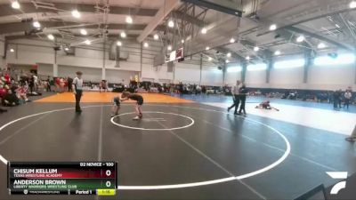 100 lbs 1st Place Match - Anderson Brown, Liberty Warriors Wrestling Club vs Chisum Kellum, Texas Wrestling Academy