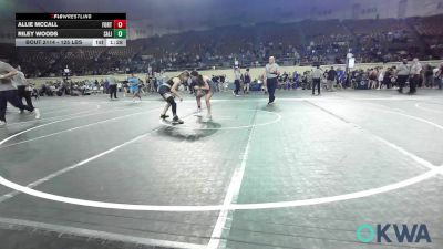 125 lbs 2nd Place - Allie McCall, Fort Gibson Youth Wrestling vs Riley Woods, Salina Wrestling Club