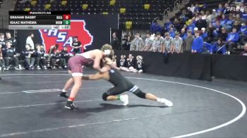 165 lbs Finals (1st & 3rd) - Graham Bagby, Dowling Catholic vs Isaac Mathema, Waukee Northwest