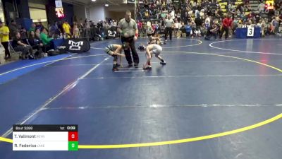 66 lbs Quarterfinal - Tj Valimont, Reynolds vs Ryan Federico, Lake Catholic WC