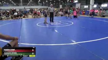 70 lbs Round 6 (8 Team) - Hudson Byers, HANOVER HAWKEYE/RIVER CITY WC vs Kaden Stine, I-64 ROADRUNNERS